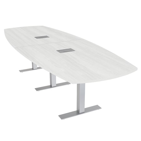 Skutchi Designs 45 in W, 120 in L, 29 in H, Engineered Wood Top, White HAR-ABOT-46X119-T-ELEC-WHCYPRESS